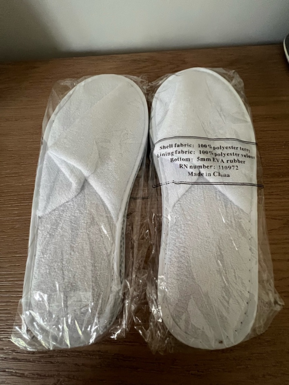 NWT - Disposable White Hotel Slippers 2 sets.